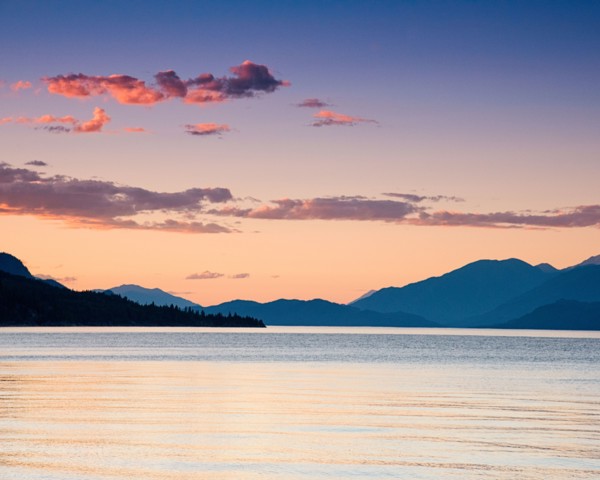 Sunset over Scenic Lake,,