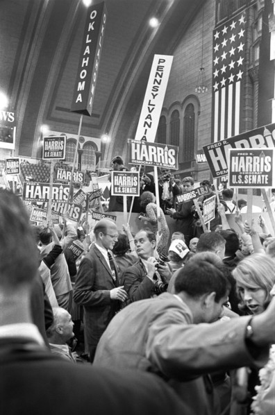 Delegates on Floor at Democratic National Convention, Boardwalk Hall