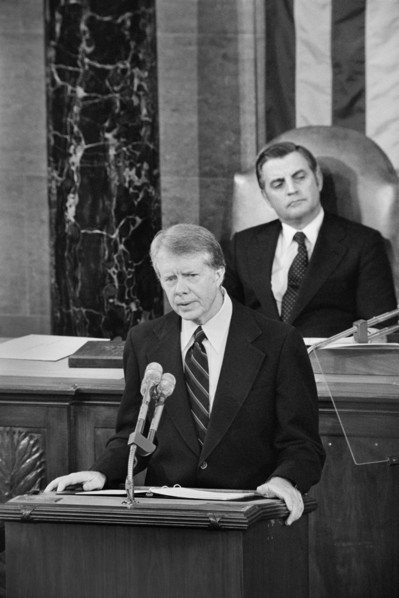 U.S. President Jimmy Carter delivering State of the Union Address to Joint Session of Congress, Washington