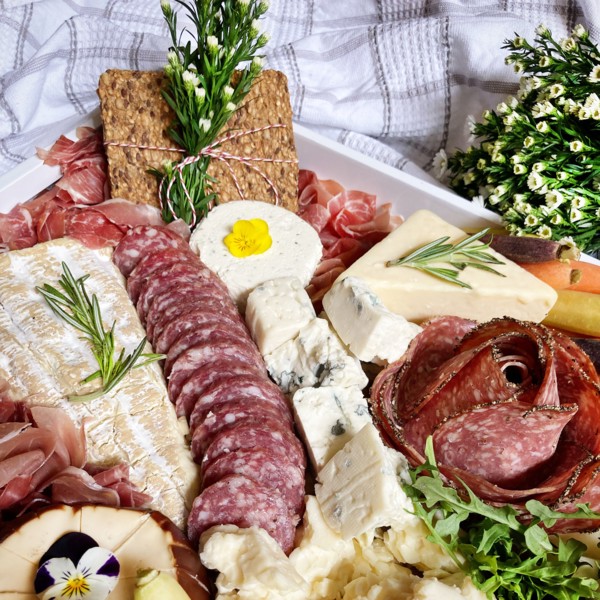 Charcuterie Grazing Board with Sausage