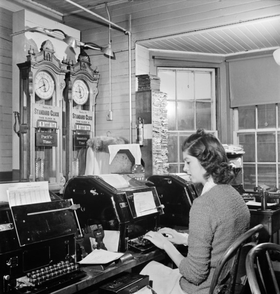 woman, occupations, telegraph, World War II, historical,