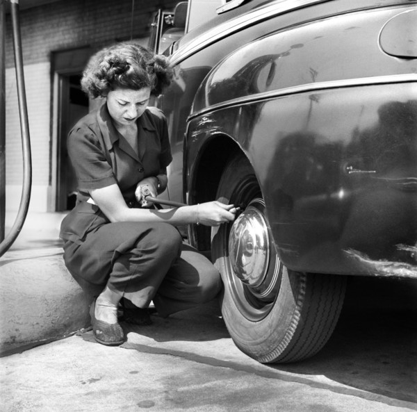 Virginia Lively working at Gas Station