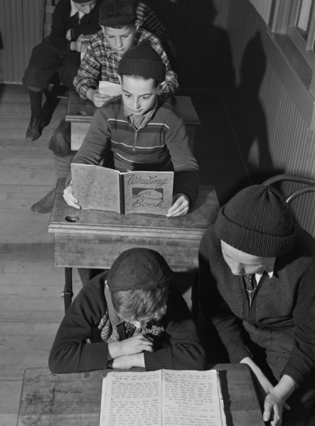 Children studying in Hebrew School