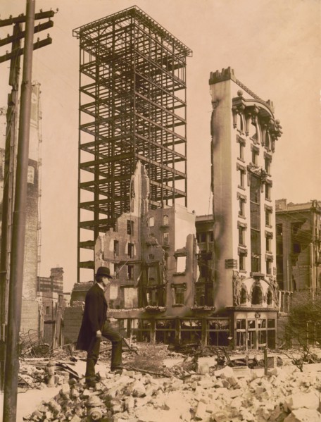 Man standing in Rubble