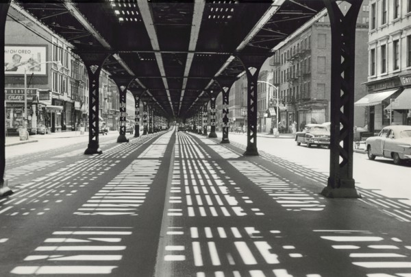 Street Scene underneath Elevated Railway
