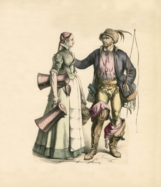 Nuremburg Maid and Cart Driver