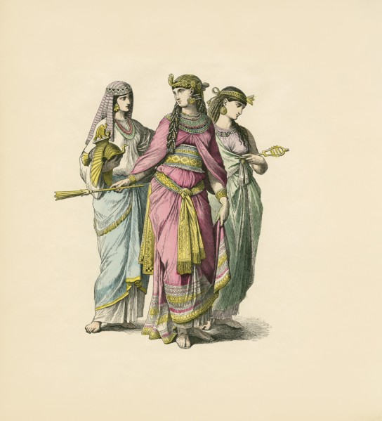Egyptian Queen with Two Noblewomen