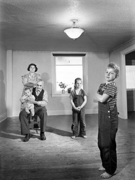 Mrs. Melvin Rivers with some of her children