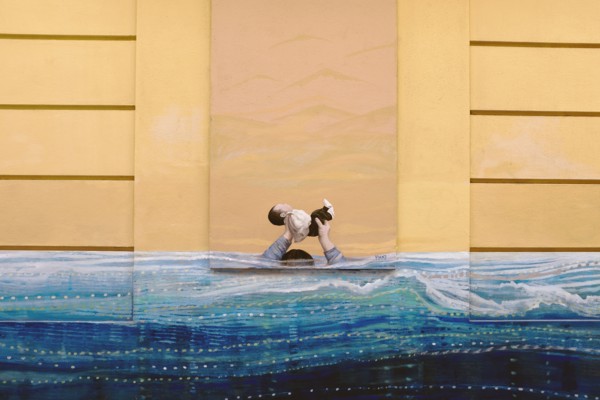 Large Public Art Mural in Remembrance of 1957 Flood