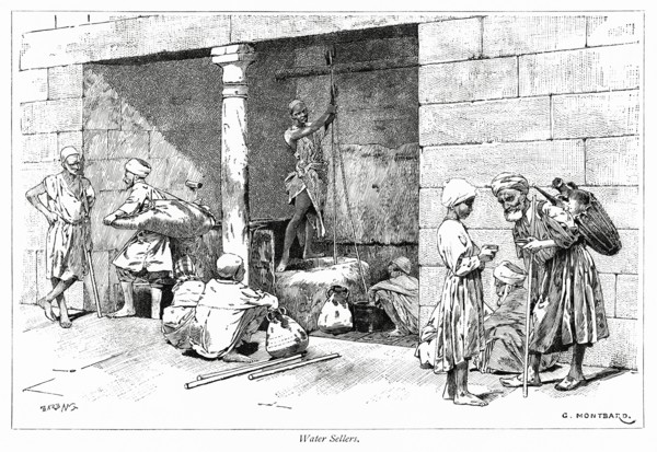 Water Sellers refilling at a Well