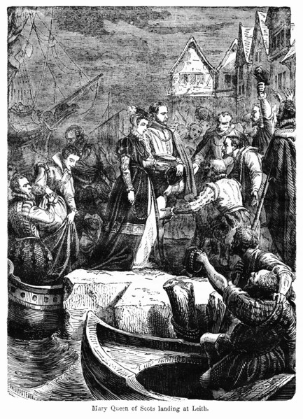 Mary Queen of Scots landing at Leith