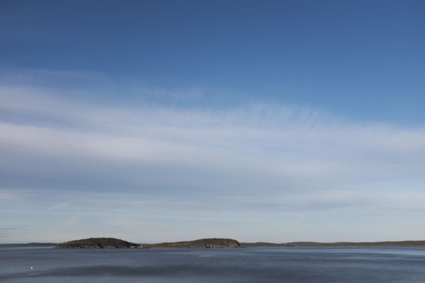 Early Morning View of Two Islands and Sea