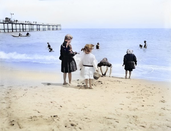 Children playing at Beach
