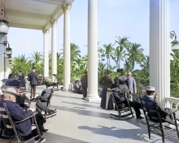 Guests relaxing on Veranda