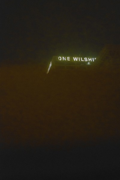 Office Building on Foggy Night