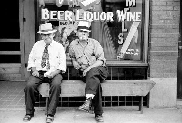 Two steel workers on day off