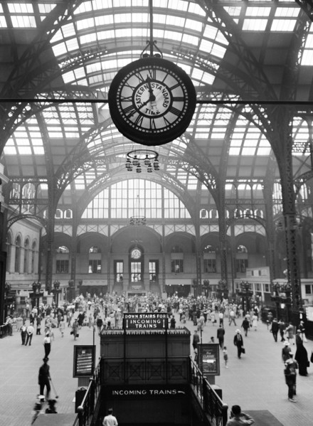 Draftees on their way to train to induction center, Pennsylvania Station, New York City, New York,