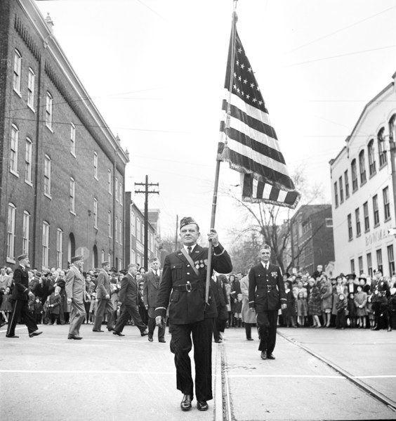 Armistice Day parade, Lancaster, Pennsylvania, USA, Marjory Collins, U.S. Office of War