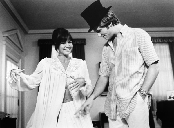 Sally Field, Jeff Bridges, on-set of the film, "Stay Hungry", United Artists, 1976