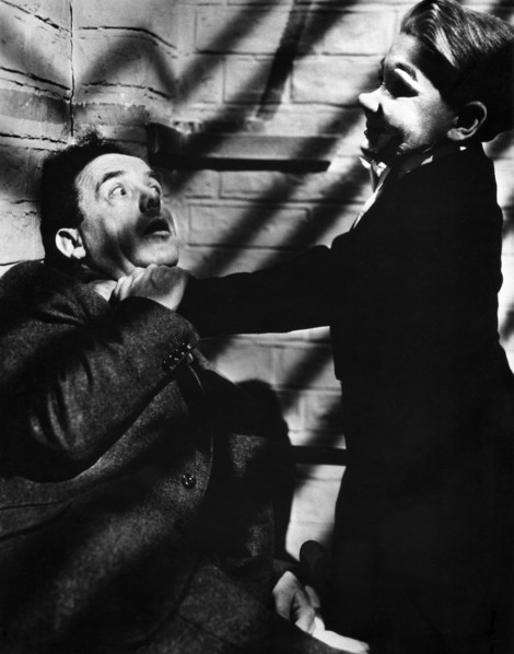 Mervyn Johns, John McGuire, on-set of the British film, "Dead Of Night", Eagle Lion Films,
