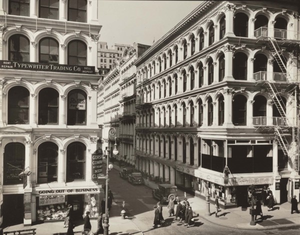 Broadway and Thomas Street, New York City, New York, USA, Berenice Abbott, Federal Art Project,