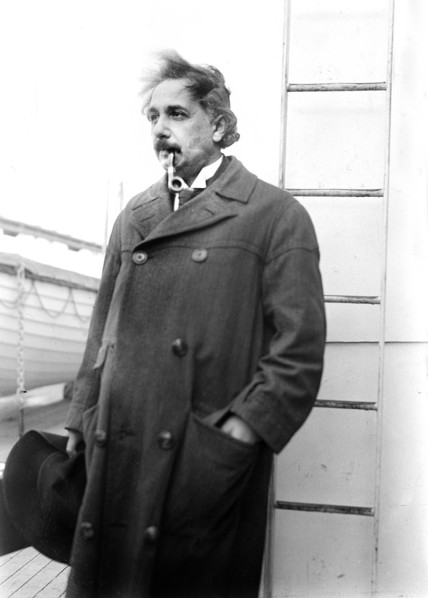 Albert Einstein onboard S.S. Rotterdam ocean liner, Bain News Service, April 1921
