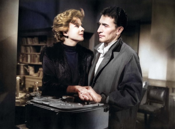 Janet Blair, Peter Wyngarde, on-set of the film, "Night Of The Eagle", U.S. title: "Burn, Witch,