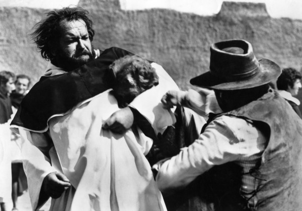 Bud Spencer (left), on-set of the Italian western film, "Trinity Is Still My Name", Italian title: