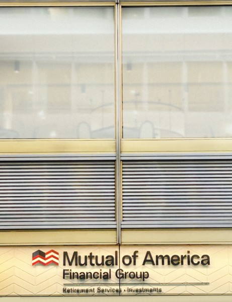 Mutual of America Financial Group, office building exterior, New York City, New York, USA