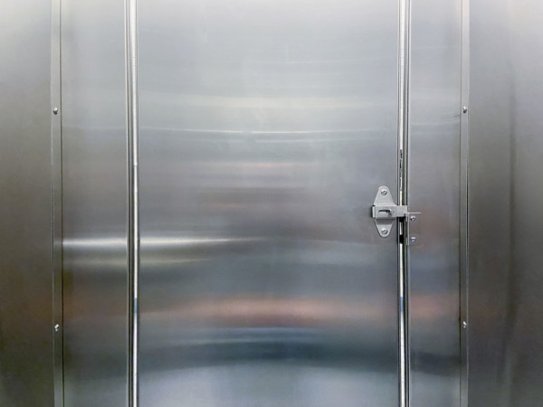 Stainless steel bathroom stall door