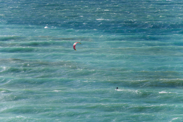 Kite boarder on Lake Michigan