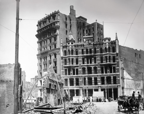Wells Fargo National Bank Building (left), Postal Telegraph Building (right), vicinity of