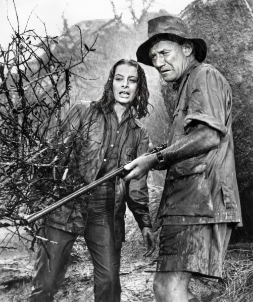 Pamela Franklin, Trevor Howard, on-set of the film, "The Lion", 20th Century-Fox, 1962