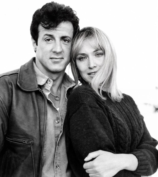 Sylvester Stallone, Darlanne Fluegel, publicity portrait for the film, "Lock Up", Tri-Star