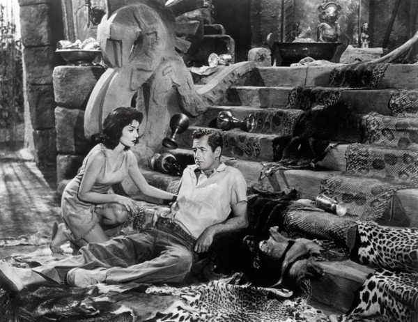 Gianna Segale, Don Taylor, on-set of the film, "Love Slaves Of The Amazons", Universal Pictures,