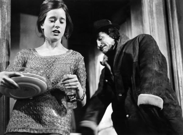 Mary Ure, Robert Shaw, on-set of the film, "The Luck Of Ginger Coffey", Continental Distributing,