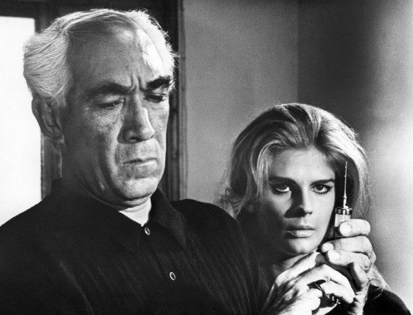 Cheryl Waters, Alan Vint, on-set of the film, "Macon County Line", American International Pictures,