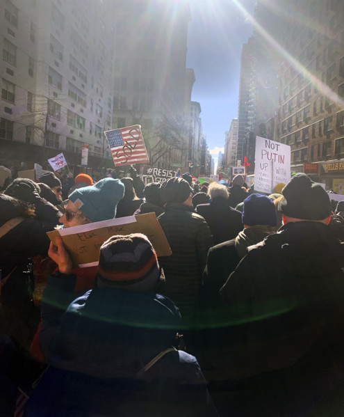 Protest March Against U.S. President Donald Trump, New York City, NY, USA, February 17, 2025