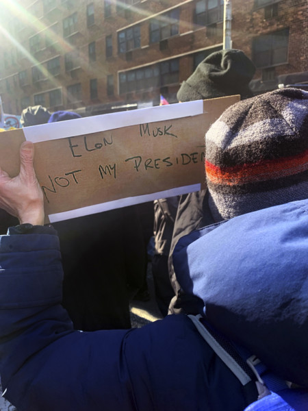 Protest March Against U.S. President Donald Trump, New York City, NY, USA, February 17, 2025