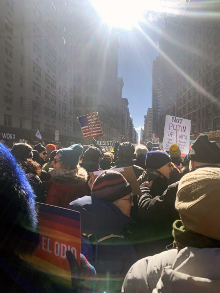 Protest March Against U.S. President Donald Trump, New York City, NY, USA, February 17, 2025