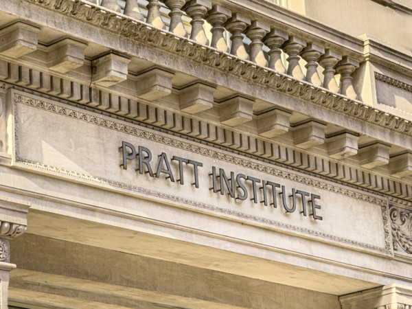 Pratt Institute, building exterior detail, West 14th Street, New York City, New York, USA