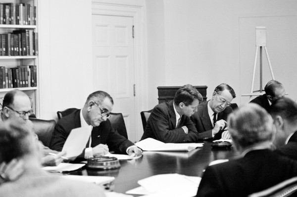 Executive Committee of the National Security Council (clockwise from bottom left): Chairman of the