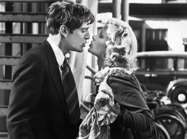 William Atherton, Karen Black, on-set of the film, "The Day Of The Locust", Paramount Pictures,