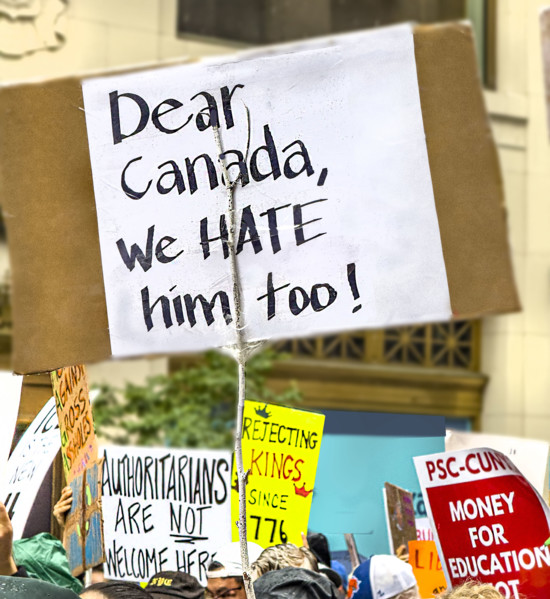 Demonstrators participating in "No Kings" Protest March, Fifth Avenue, New York City, June 14, 2025