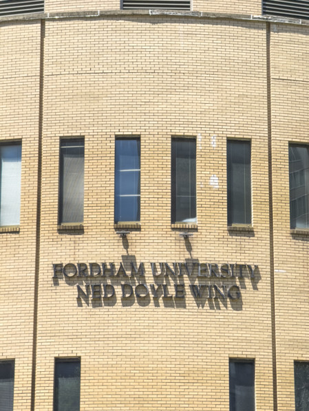 Fordham University Ned Doyle Wing, building exterior detail, Manhattan, New York City, New York,