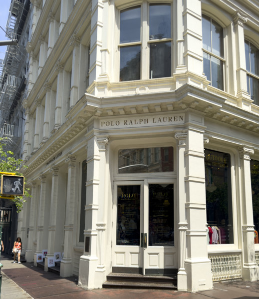 Ralph Lauren retail store, building exterior, 109 Prince Street, Soho, Manhattan, New York City,