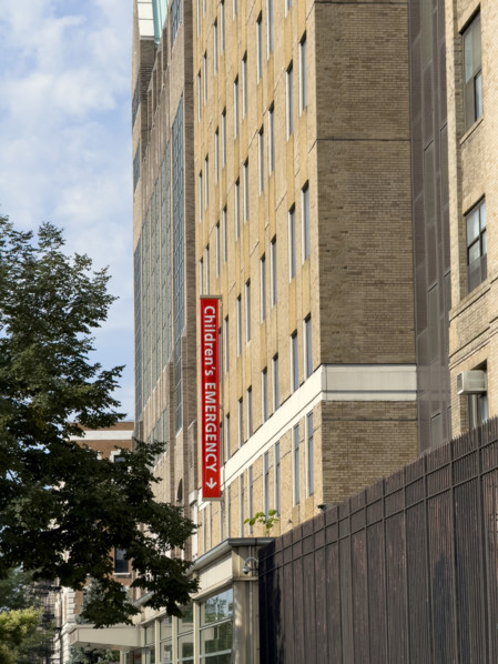 Morgan Stanley Children's Hospital, building exterior, New York-Presbyterian Hospital/Columbia