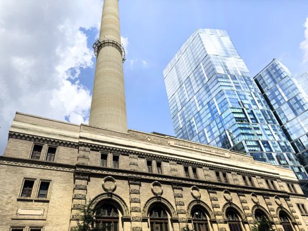 IRT Powerhouse, also known as the Interborough Rapid Transit Company Powerhouse, building exterior,