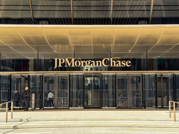 JPMorgan Chase Building, building exterior entrance detail, 270 Park Avenue, Manhattan, New York