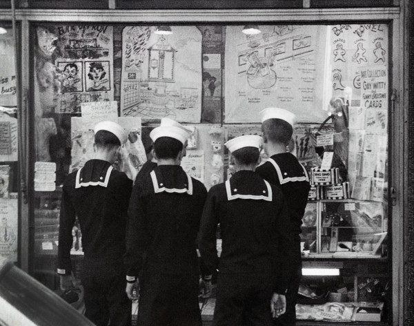 Group of sailors window shopping, Manhattan, New York City, New York, USA, Angelo Rizzuto, Anthony